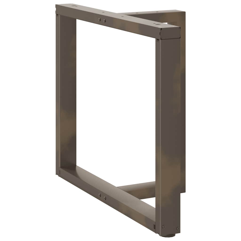 2 db T-alakú étkezőasztal láb fekete 100x35x(72-73) cm acél étkezőasztal
