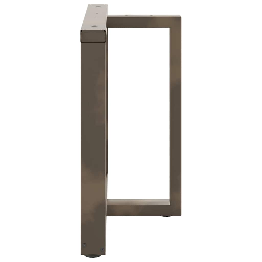 2 db T-alakú étkezőasztal láb fekete 100x35x(72-73) cm acél étkezőasztal