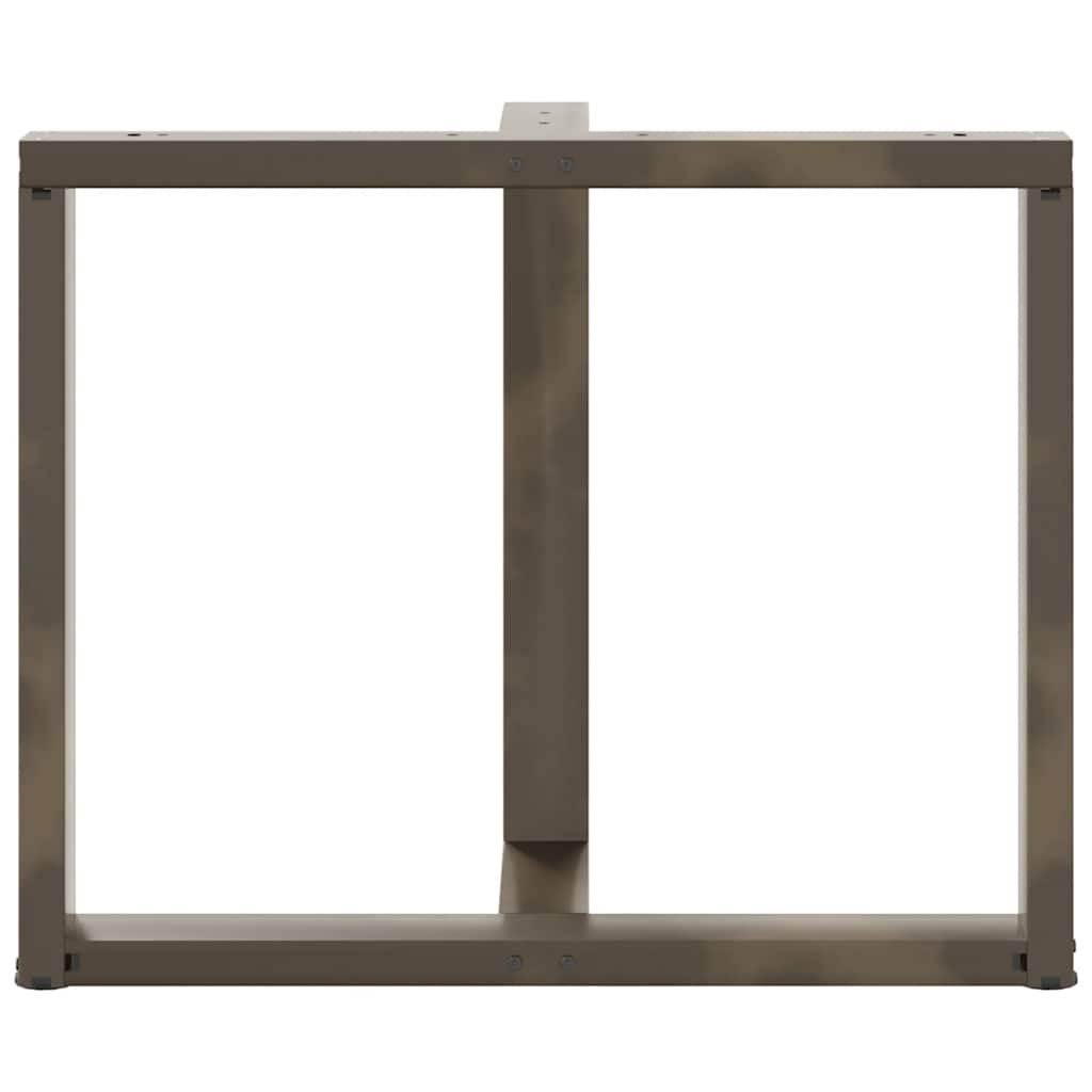 2 db T-alakú étkezőasztal láb fekete 100x35x(72-73) cm acél étkezőasztal