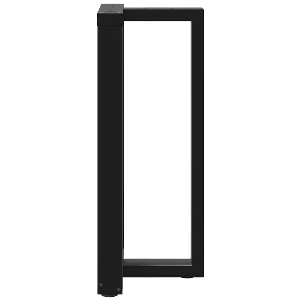 2 db fekete, T-alakú acél bárasztalláb 40x35x(90-91) cm