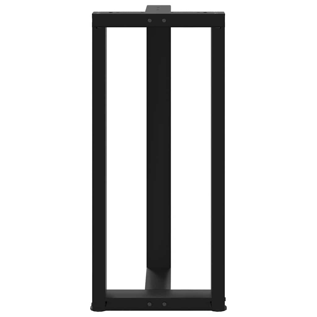 2 db fekete, T-alakú acél bárasztalláb 40x35x(90-91) cm