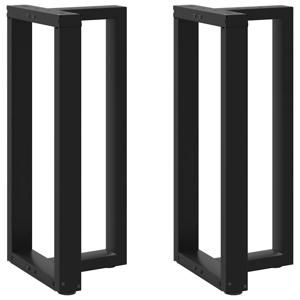 2 db fekete, T-alakú acél bárasztalláb 50x35x(90-91) cm