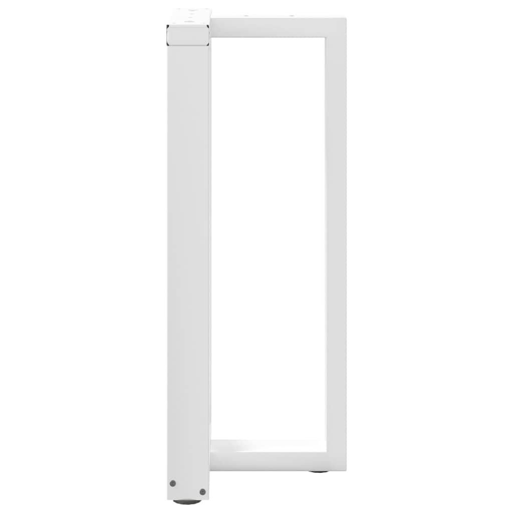 2 db T-alakú bárasztalláb, fehér, 50x35x(90-91) cm, acél