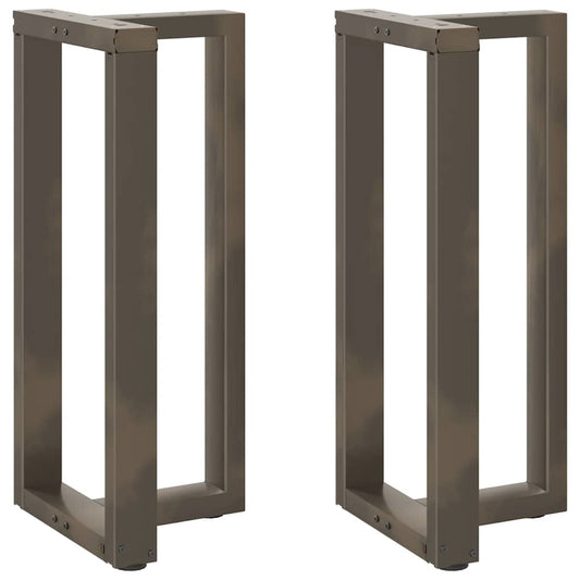 2 db fekete, T-alakú acél bárasztalláb 50x35x(90-91) cm
