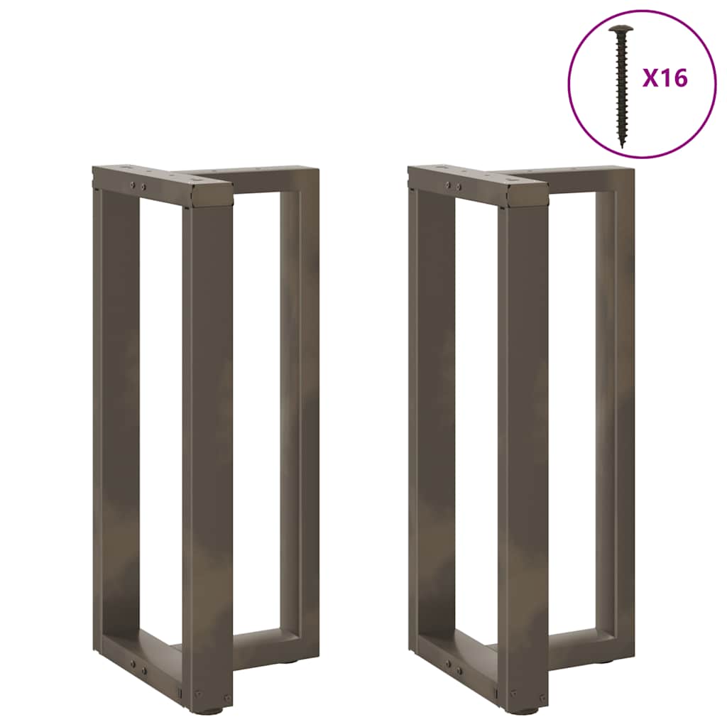 2 db fekete, T-alakú acél bárasztalláb 50x35x(90-91) cm