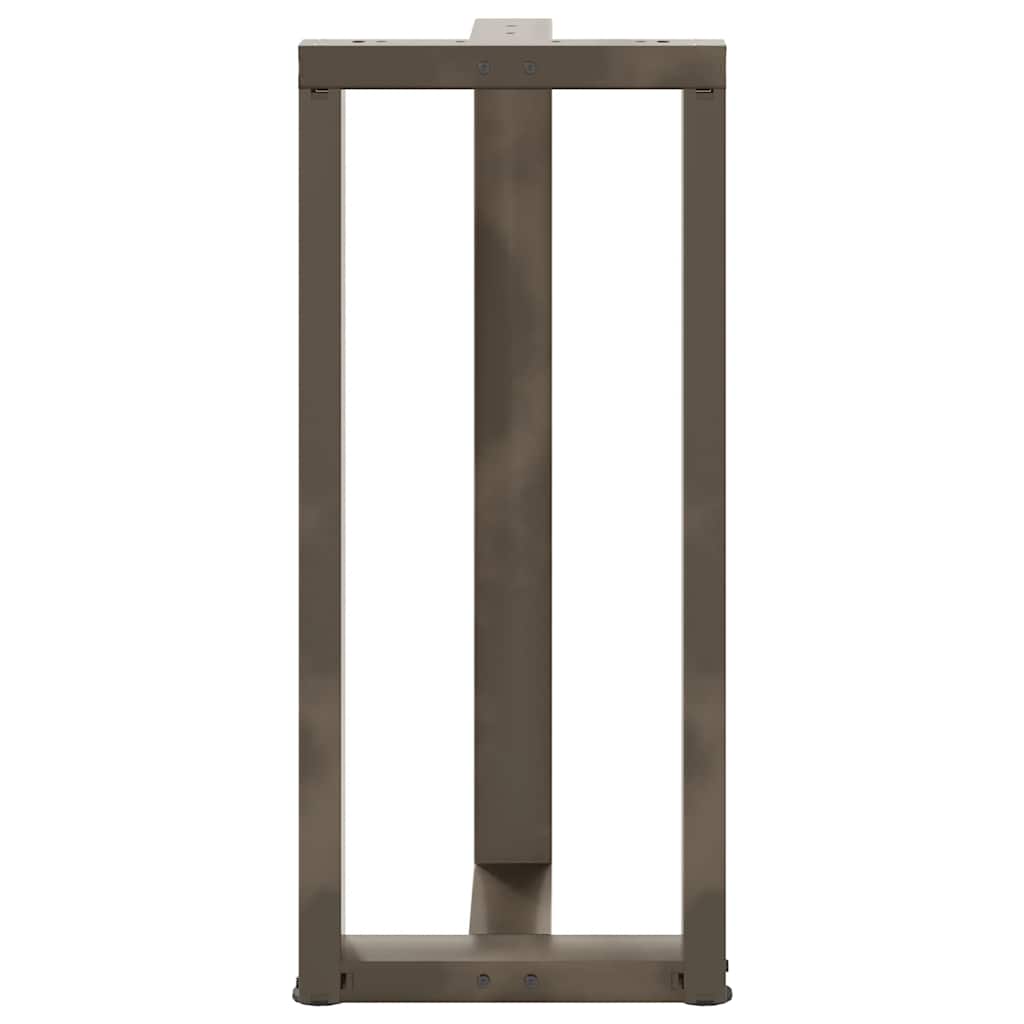 2 db fekete, T-alakú acél bárasztalláb 50x35x(90-91) cm