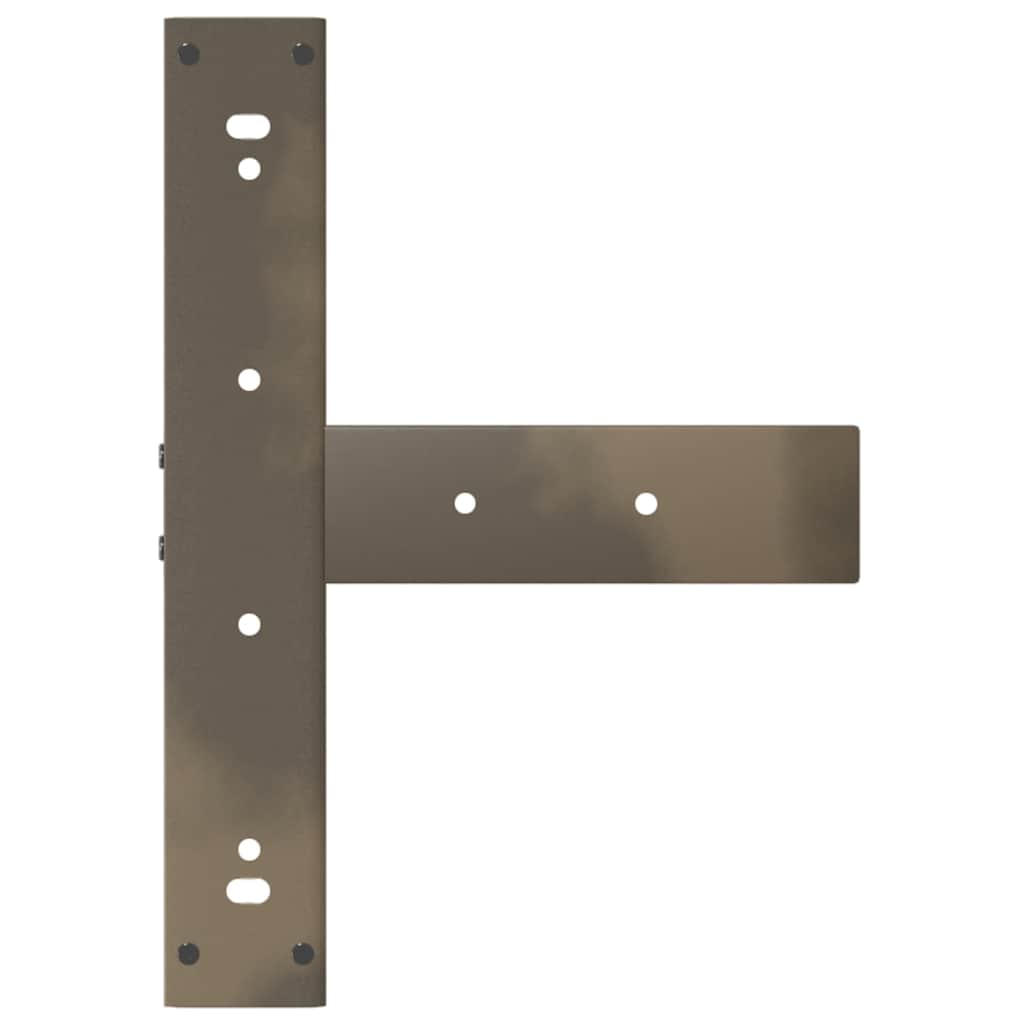 2 db fekete, T-alakú acél bárasztalláb 50x35x(90-91) cm