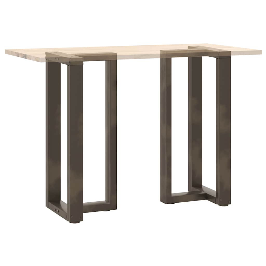 2 db fekete, T-alakú acél bárasztalláb 50x35x(90-91) cm