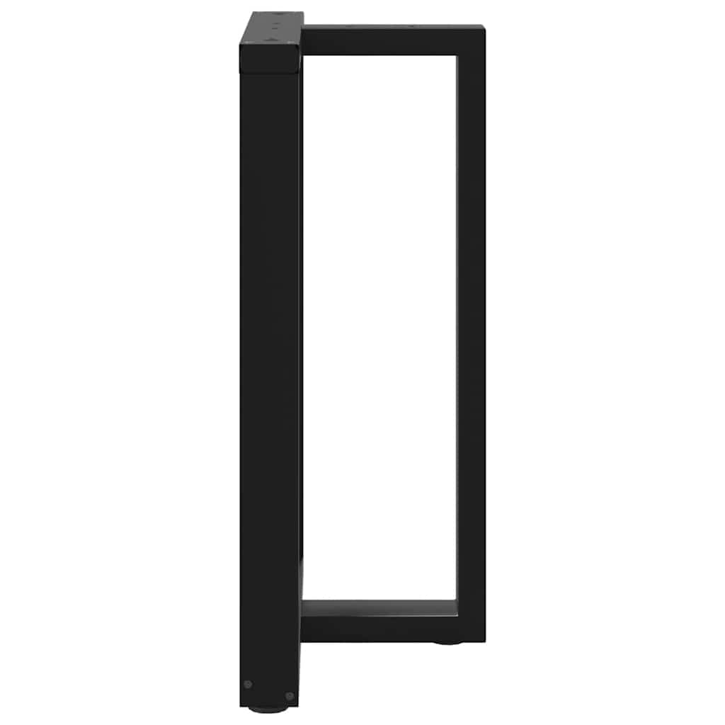 2 db fekete, T-alakú acél bárasztalláb 60x35x(90-91) cm