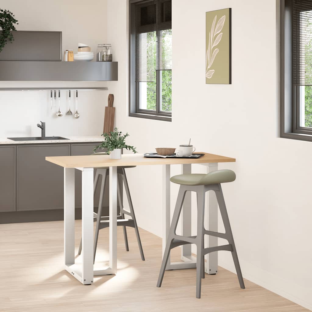 2 db T-alakú bárasztalláb, fehér, 60x35x(90-91) cm, acél