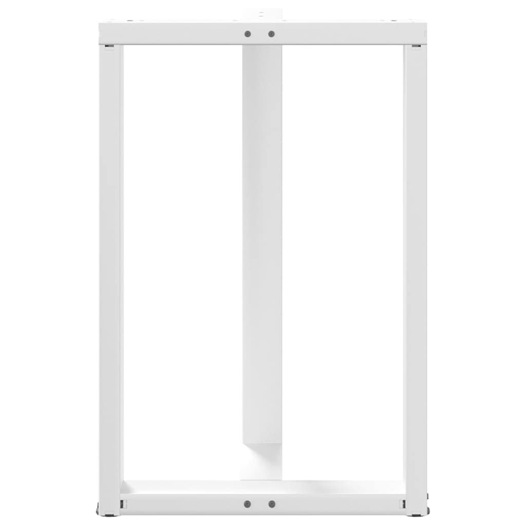 2 db T-alakú bárasztalláb, fehér, 60x35x(90-91) cm, acél