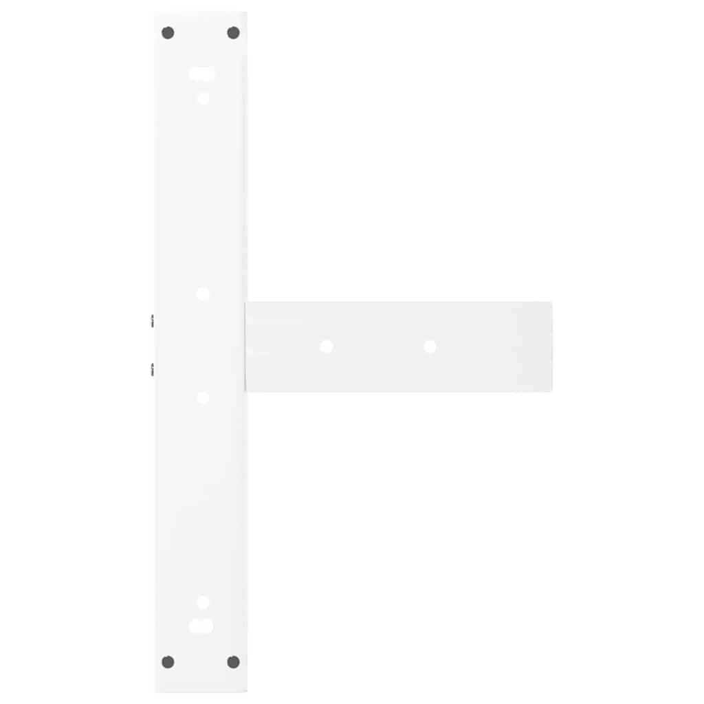 2 db T-alakú bárasztalláb, fehér, 60x35x(90-91) cm, acél