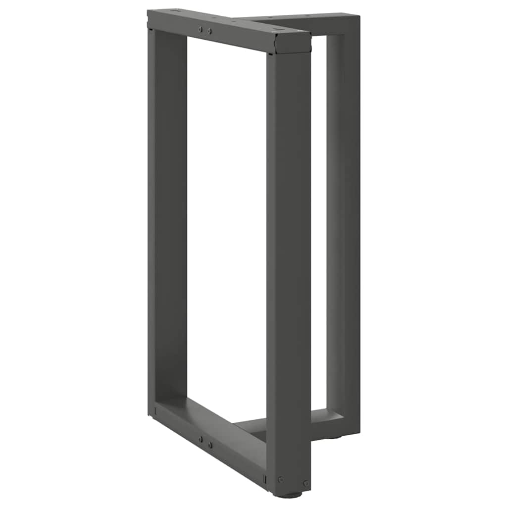 2 db antracitszürke T-alakú acél bárasztalláb 60x35x(90-91) cm