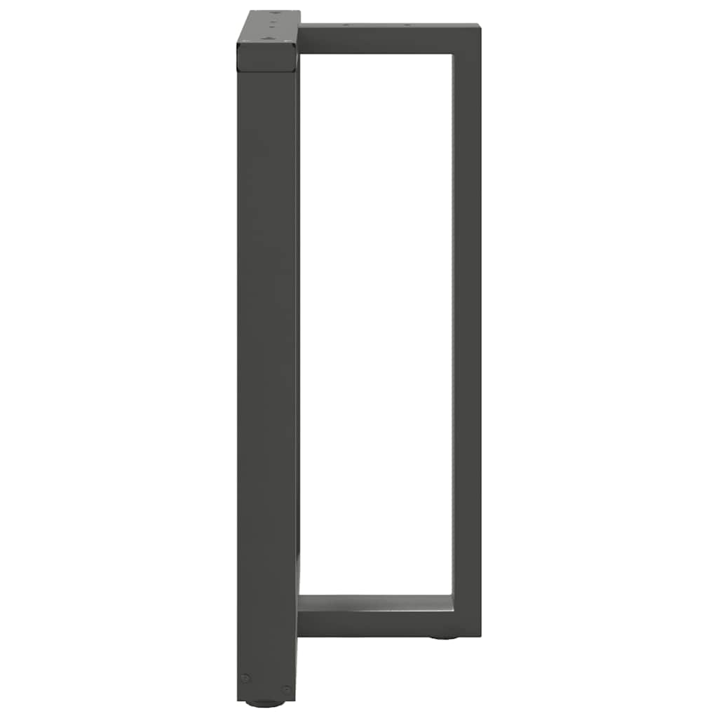 2 db antracitszürke T-alakú acél bárasztalláb 60x35x(90-91) cm