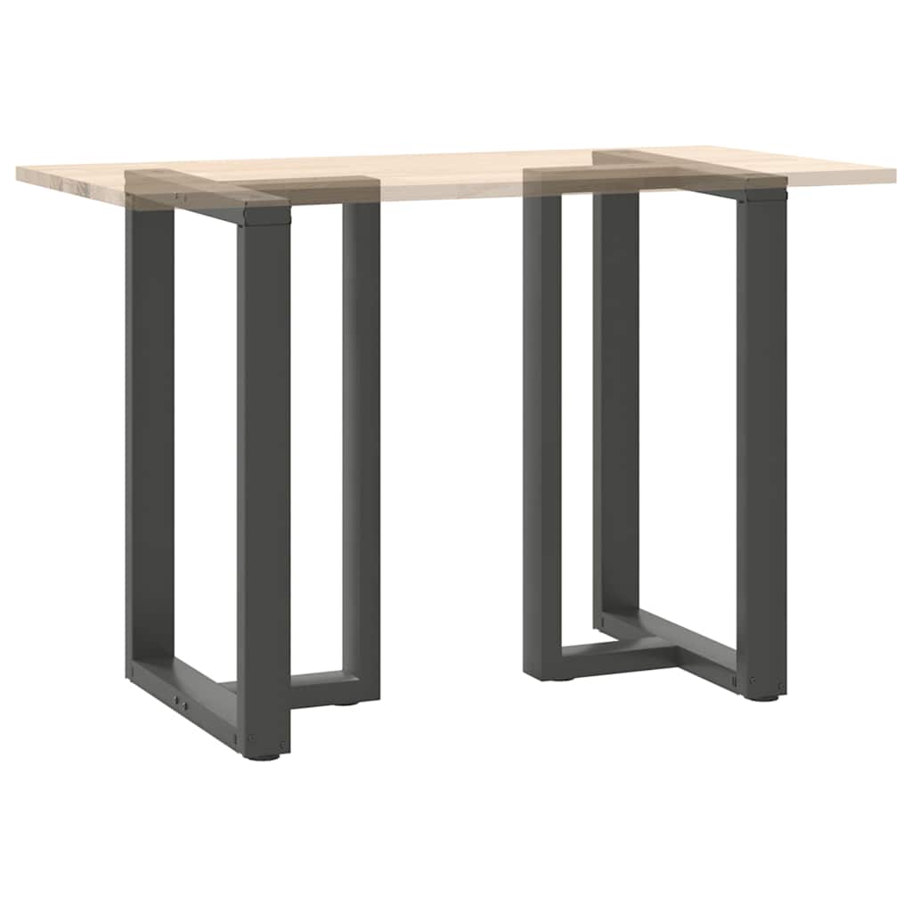 2 db antracitszürke T-alakú acél bárasztalláb 60x35x(90-91) cm