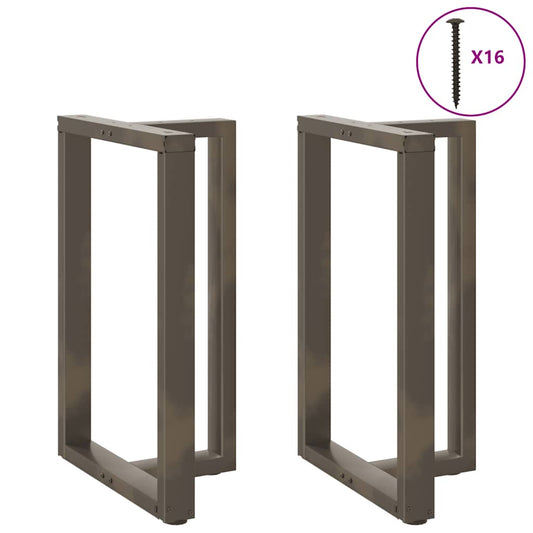 2 db fekete, T-alakú acél bárasztalláb 60x35x(90-91) cm