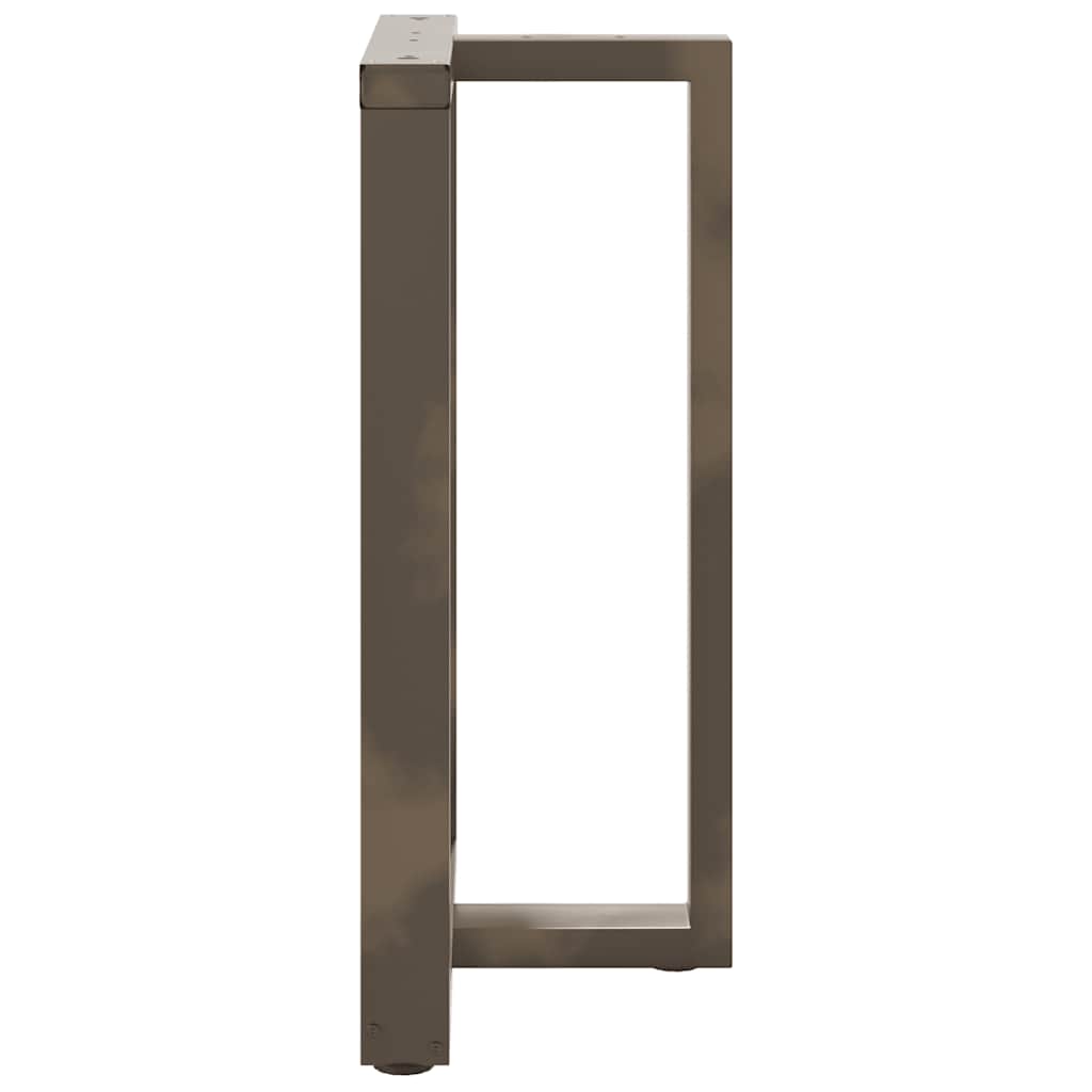 2 db fekete, T-alakú acél bárasztalláb 60x35x(90-91) cm