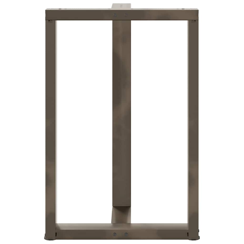 2 db fekete, T-alakú acél bárasztalláb 60x35x(90-91) cm