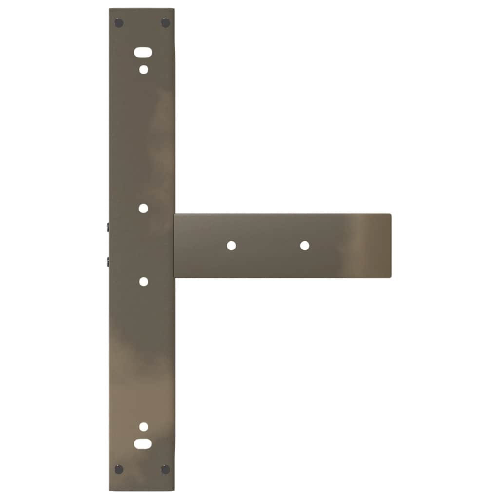 2 db fekete, T-alakú acél bárasztalláb 60x35x(90-91) cm