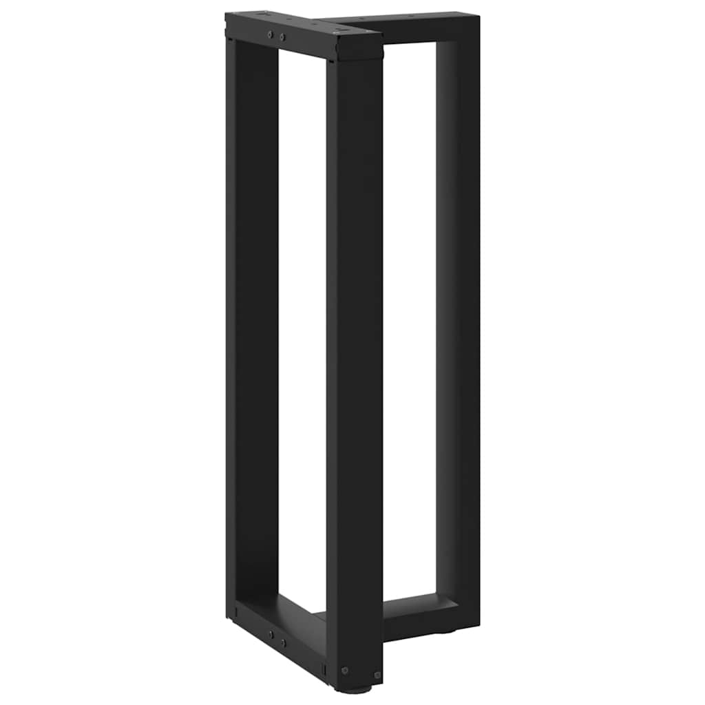 2 db fekete, T-alakú acél bárasztalláb 40x35x(100-101) cm