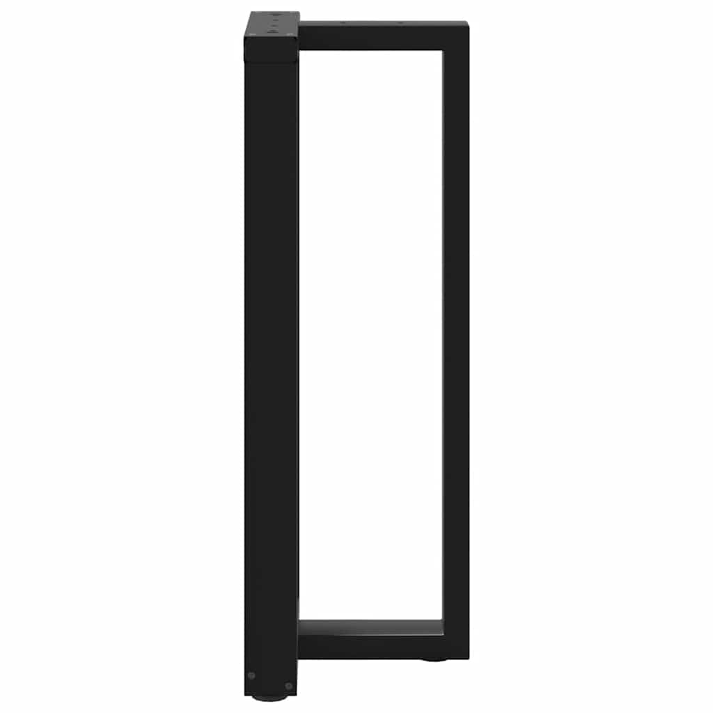 2 db fekete, T-alakú acél bárasztalláb 40x35x(100-101) cm