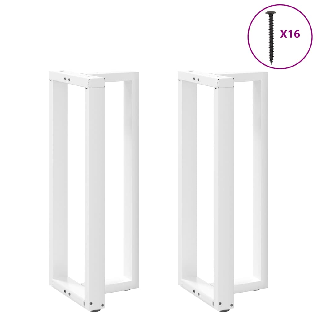 2 db T-alakú bárasztalláb, fehér, 40x35x(100-101) cm, acél
