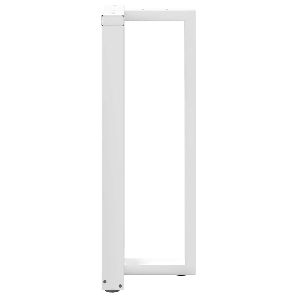 2 db T-alakú bárasztalláb, fehér, 40x35x(100-101) cm, acél