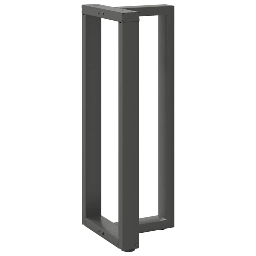 2 db antracitszürke T-alakú acél bárasztalláb 40x35x(100-101) cm