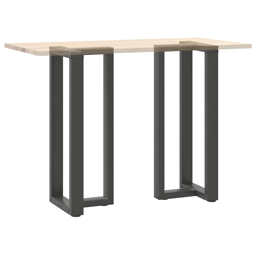 2 db antracitszürke T-alakú acél bárasztalláb 40x35x(100-101) cm