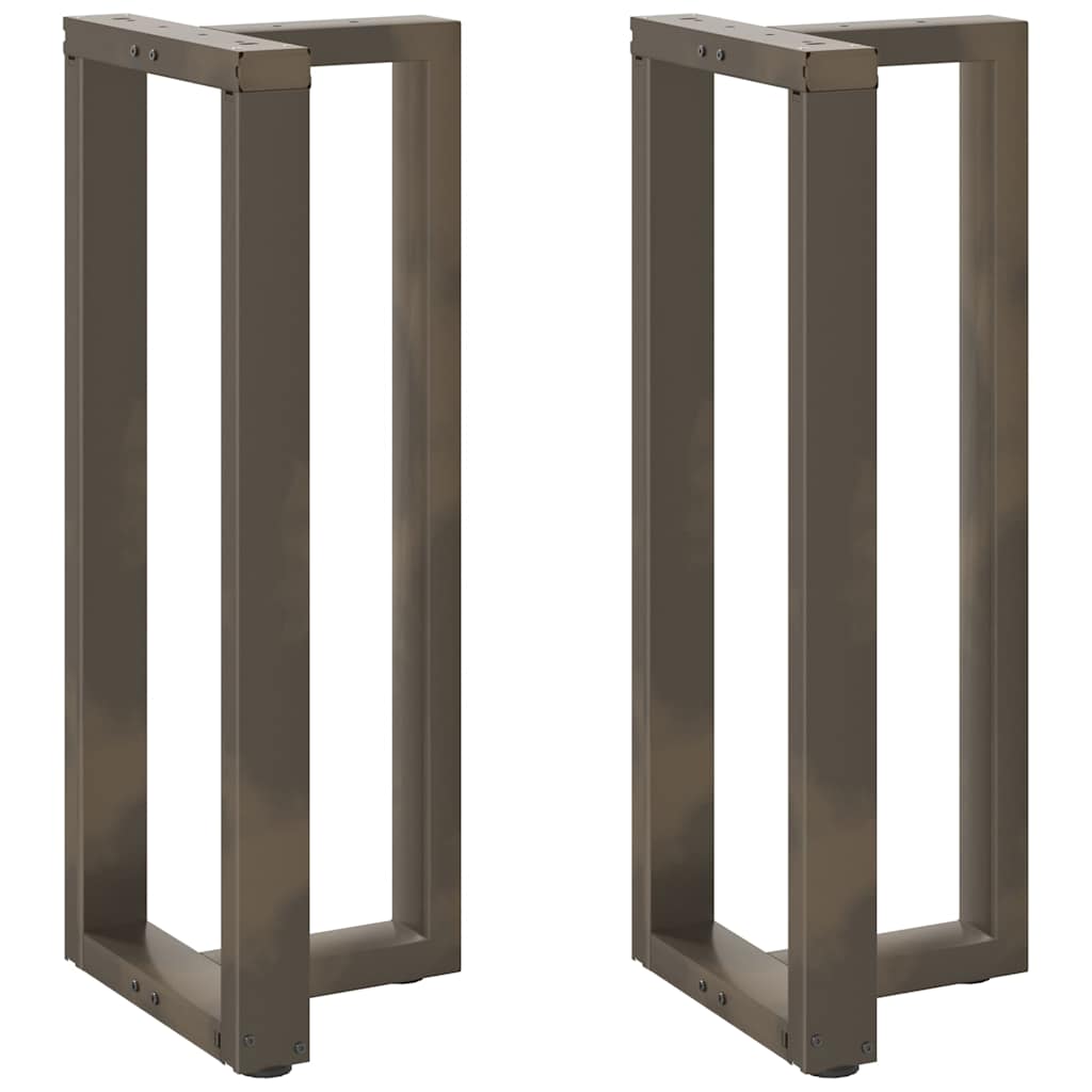 2 db fekete, T-alakú acél bárasztalláb 40x35x(100-101) cm