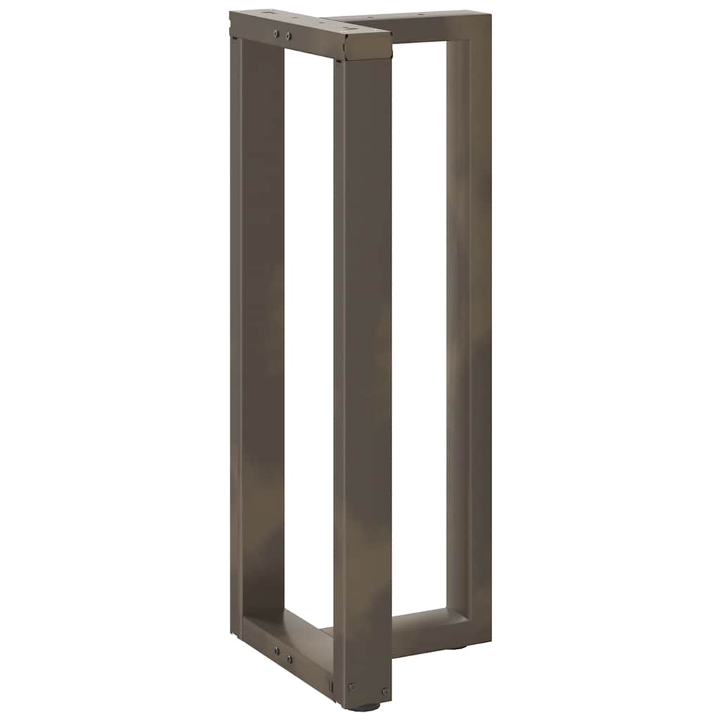2 db fekete, T-alakú acél bárasztalláb 40x35x(100-101) cm