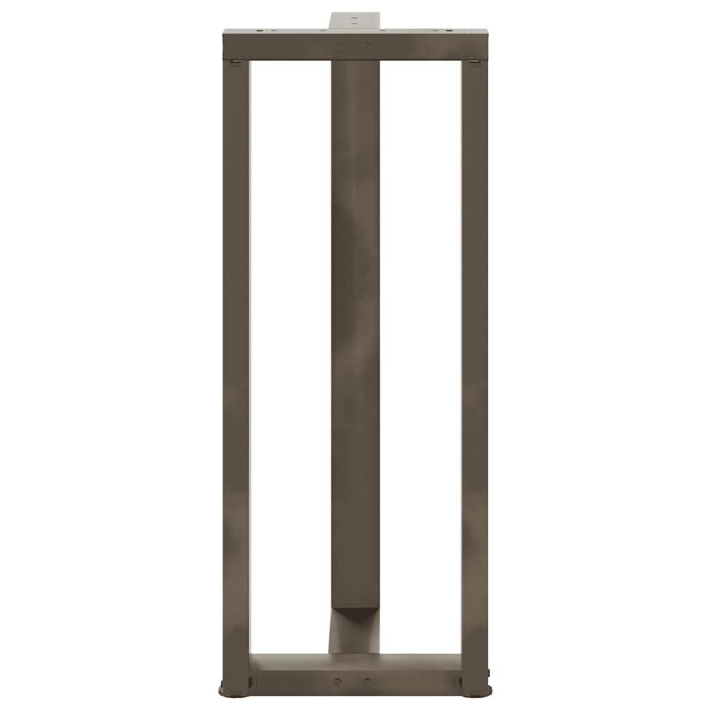 2 db fekete, T-alakú acél bárasztalláb 40x35x(100-101) cm