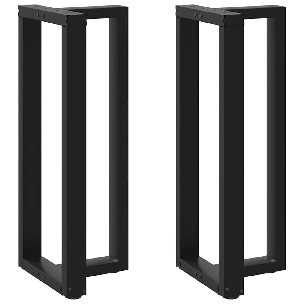 2 db fekete, T-alakú acél bárasztalláb 50x35x(100-101) cm