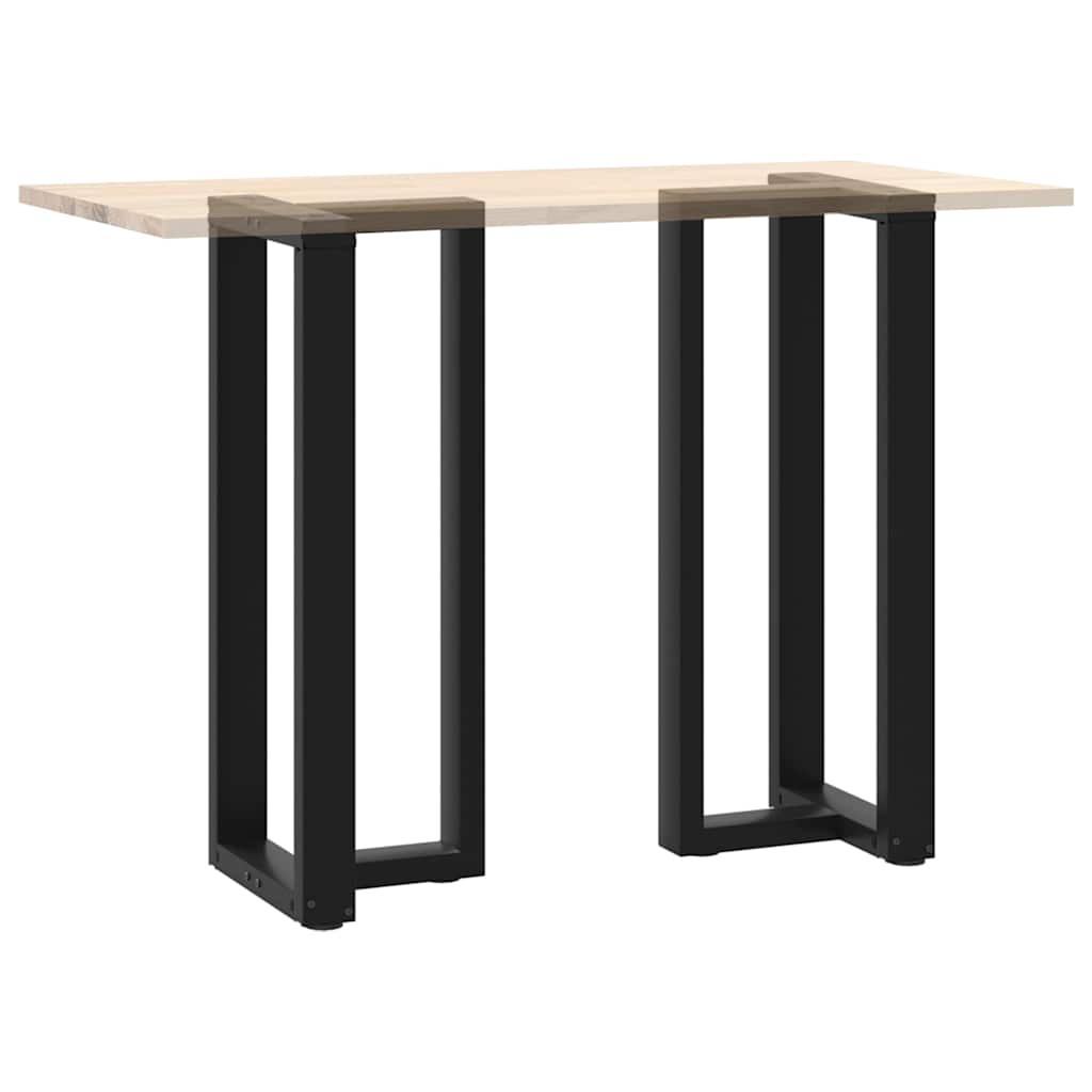 2 db fekete, T-alakú acél bárasztalláb 50x35x(100-101) cm