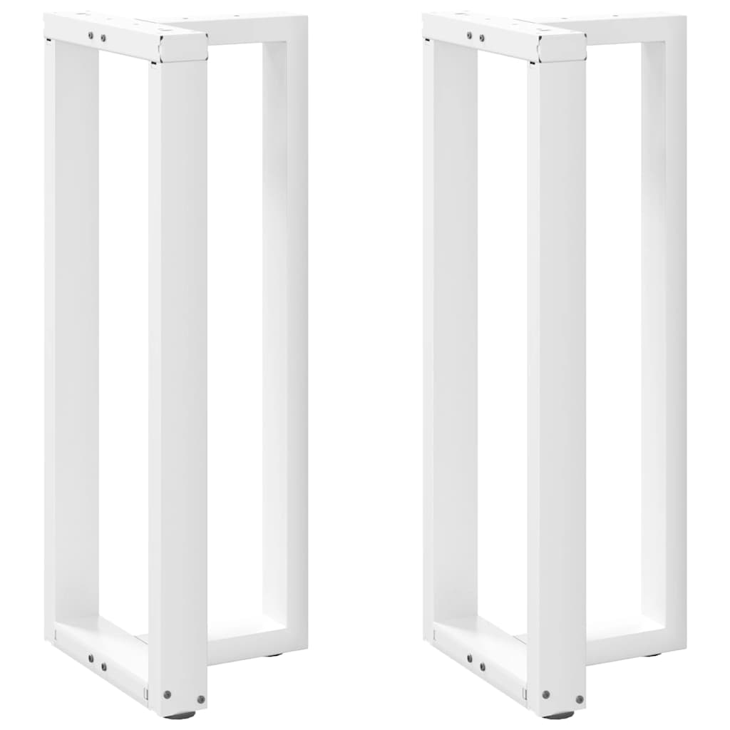 2 db fehér, T-alakú acél bárasztalláb 50x35x(100-101) cm