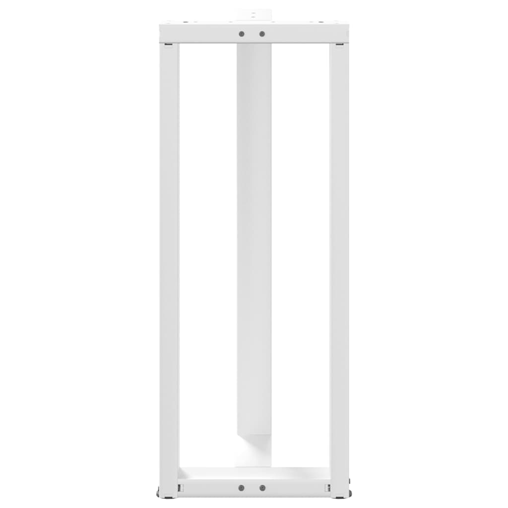 2 db fehér, T-alakú acél bárasztalláb 50x35x(100-101) cm