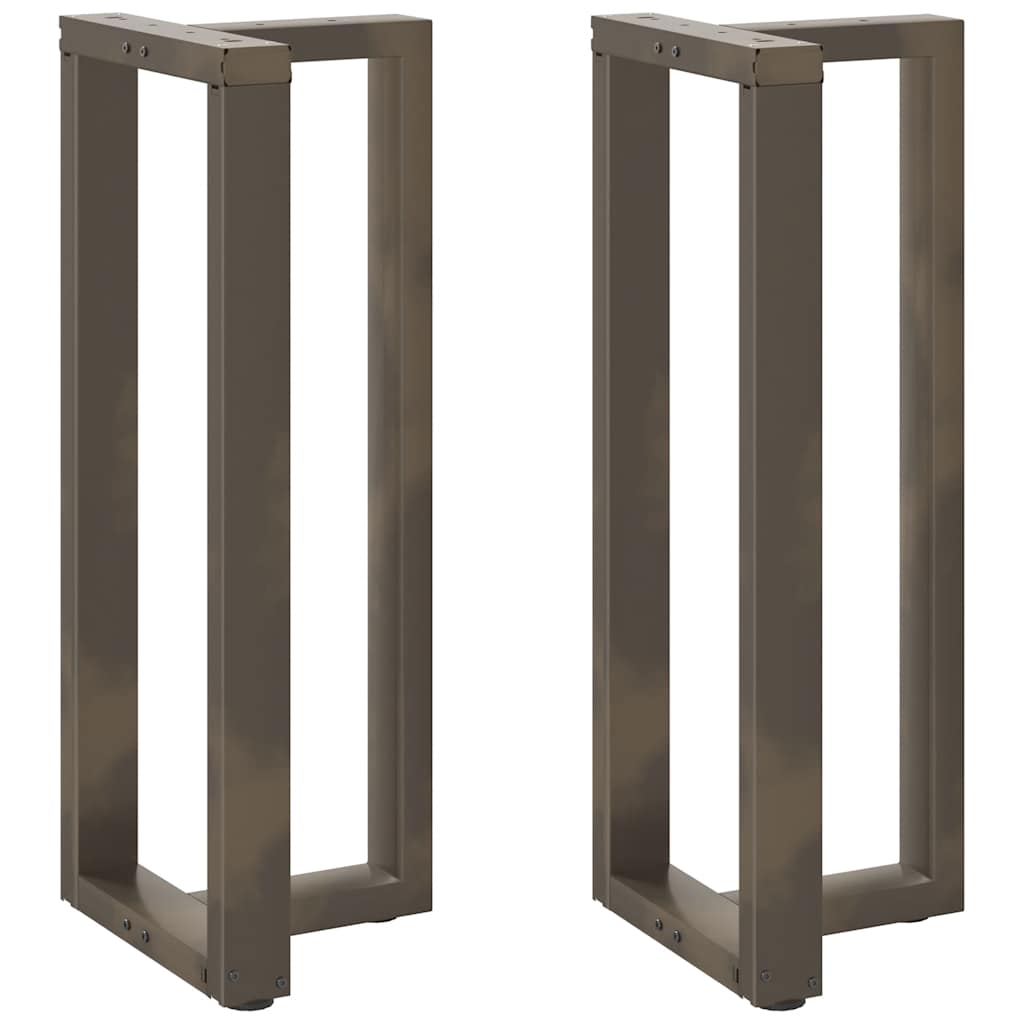 2 db fekete, T-alakú acél bárasztalláb 50x35x(100-101) cm
