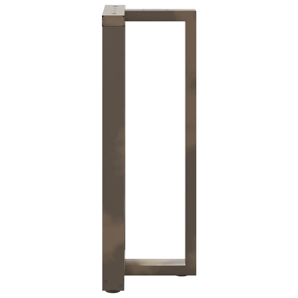 2 db fekete, T-alakú acél bárasztalláb 50x35x(100-101) cm