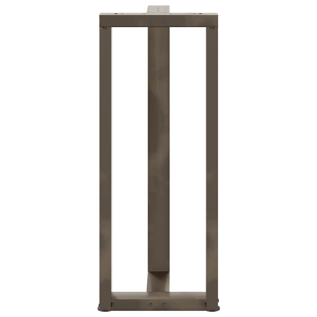 2 db fekete, T-alakú acél bárasztalláb 50x35x(100-101) cm