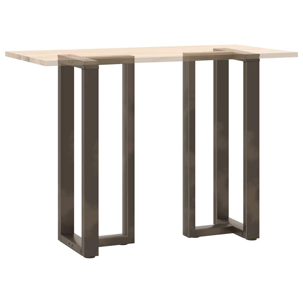 2 db fekete, T-alakú acél bárasztalláb 50x35x(100-101) cm