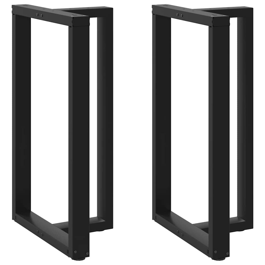 2 db fekete, T-alakú acél bárasztalláb 60x35x(100-101) cm