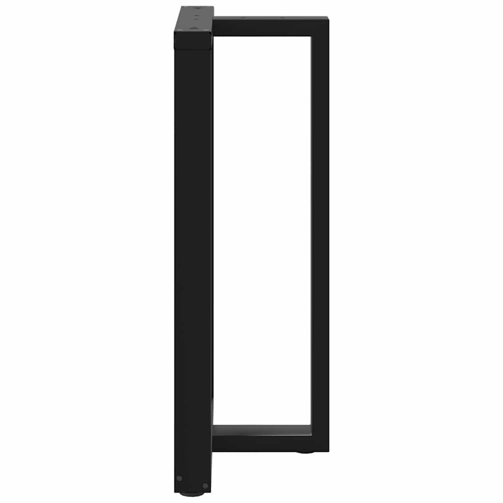 2 db fekete, T-alakú acél bárasztalláb 60x35x(100-101) cm