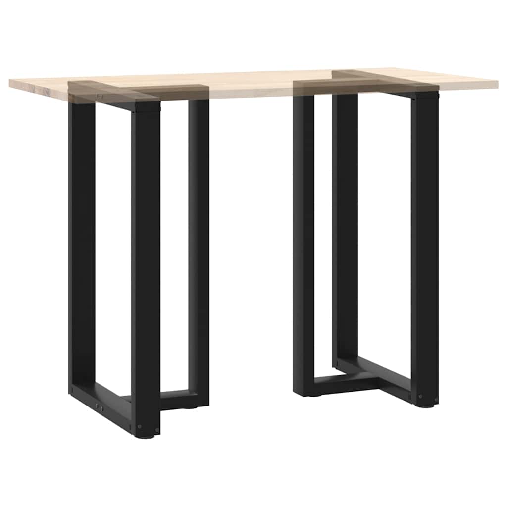 2 db fekete, T-alakú acél bárasztalláb 60x35x(100-101) cm