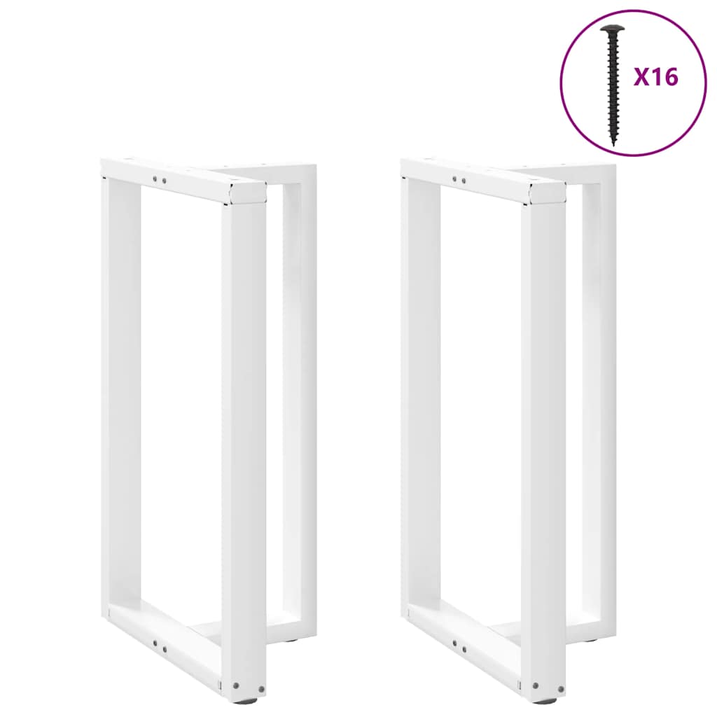 2 db fehér, T-alakú acél bárasztalláb 60x35x(100-101) cm