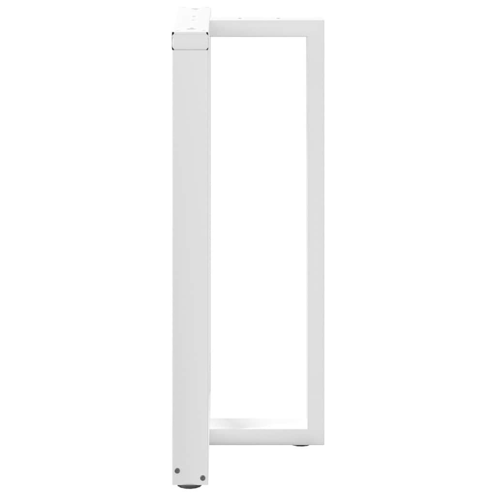 2 db fehér, T-alakú acél bárasztalláb 60x35x(100-101) cm
