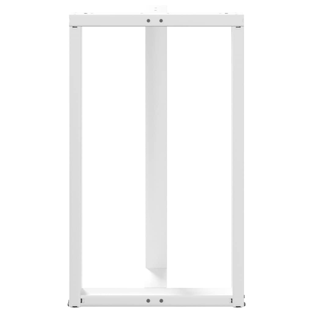 2 db fehér, T-alakú acél bárasztalláb 60x35x(100-101) cm