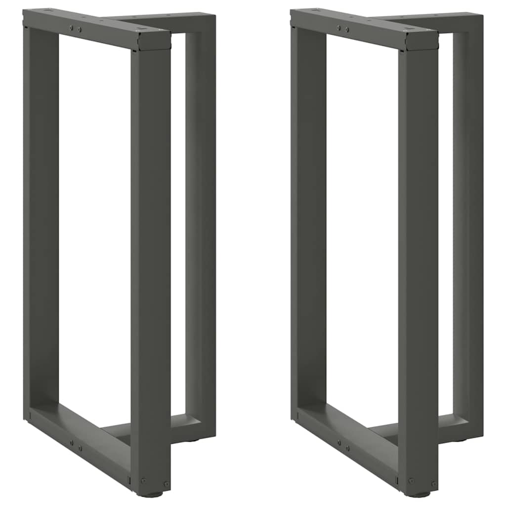 2 db antracitszürke T-alakú acél bárasztalláb 60x35x(100-101) cm