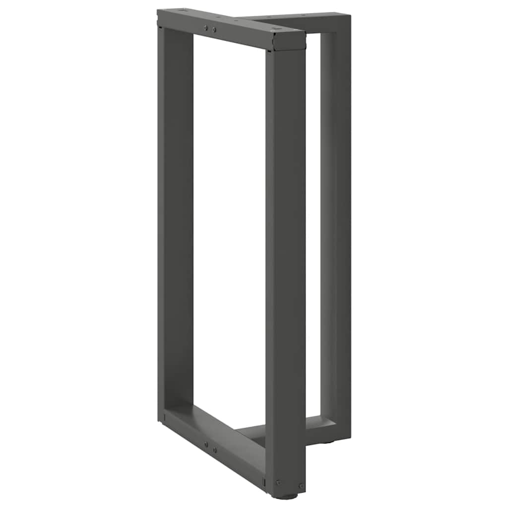2 db antracitszürke T-alakú acél bárasztalláb 60x35x(100-101) cm