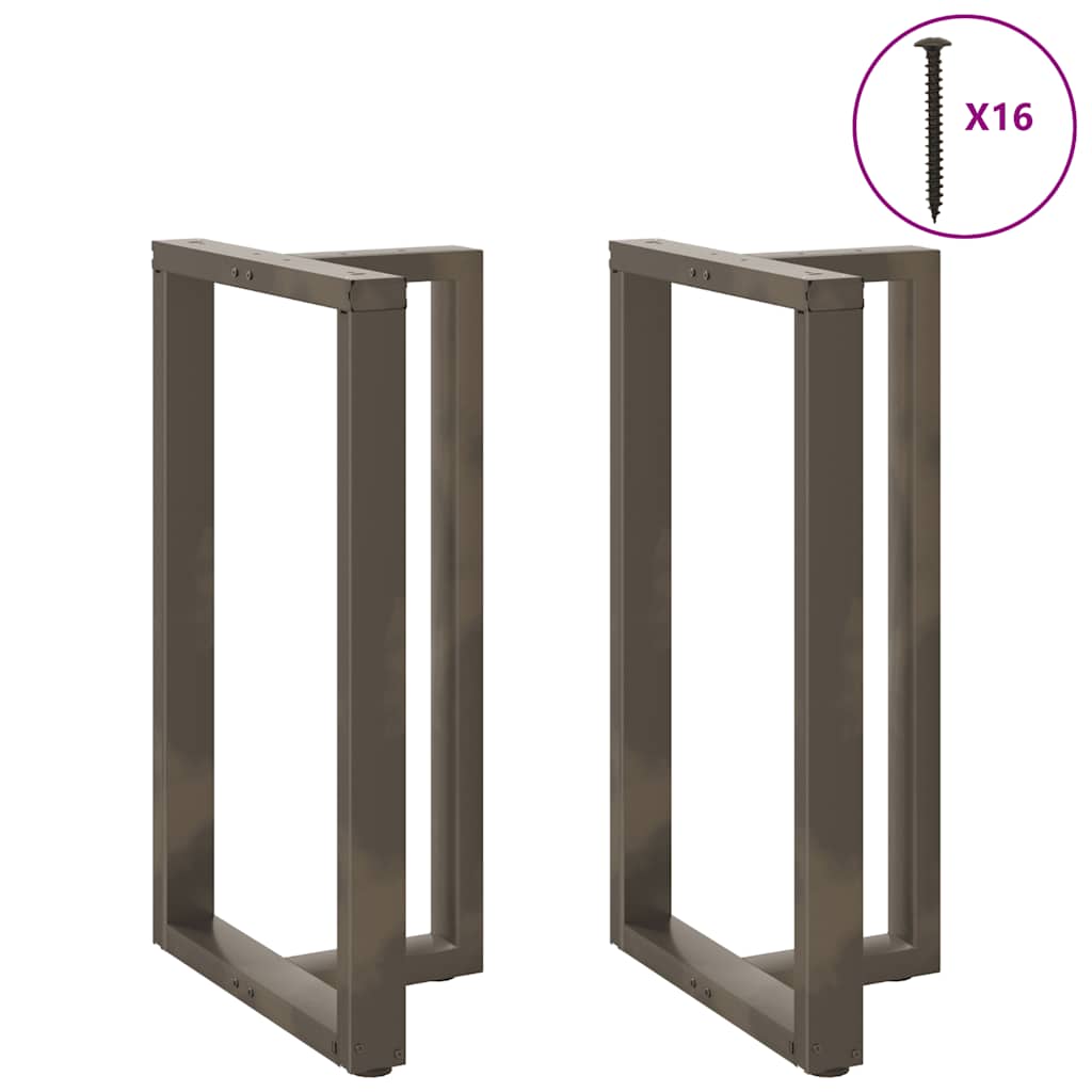 2 db fekete, T-alakú acél bárasztalláb 60x35x(100-101) cm