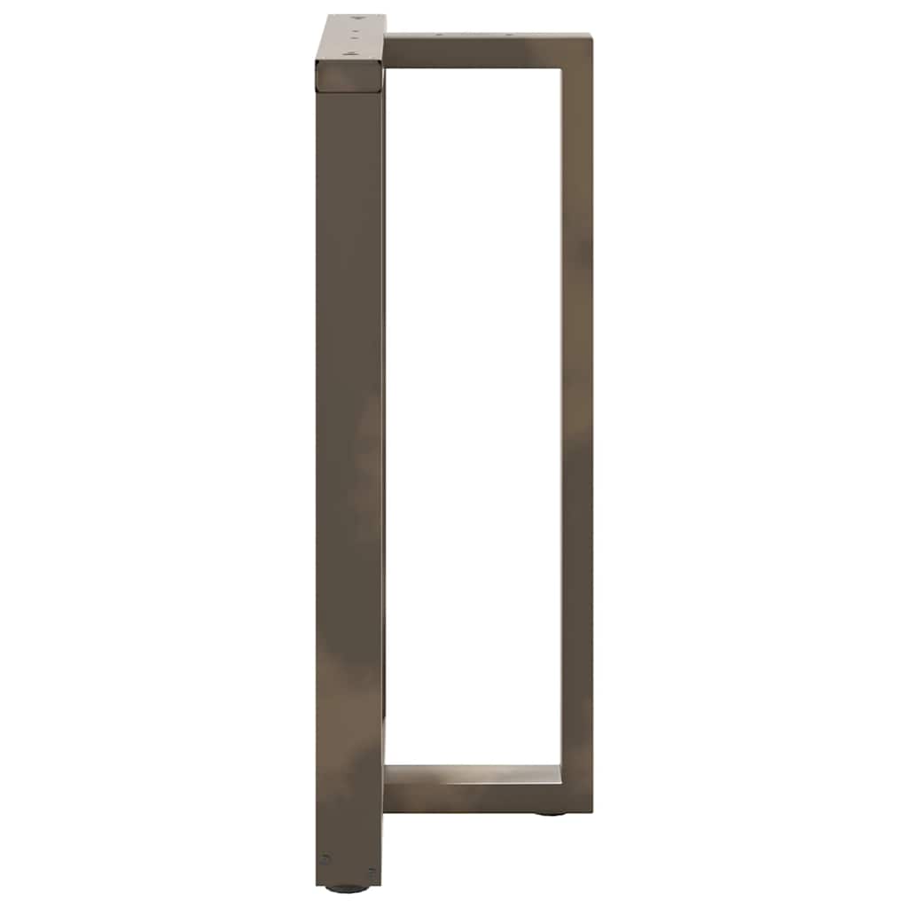 2 db fekete, T-alakú acél bárasztalláb 60x35x(100-101) cm